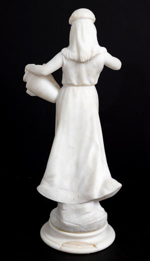 "The Water Carrier" White Marble Sculpture (9808229925171)