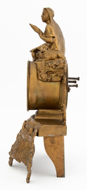 Ansonia Gilt Metal Figural Mantel Clock (9855141544243)