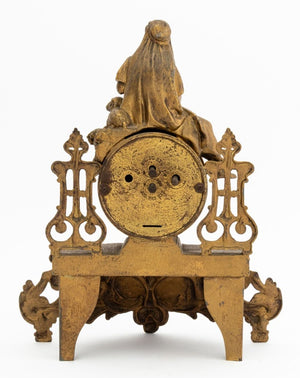 Ansonia Gilt Metal Figural Mantel Clock (9855141544243)