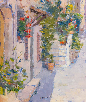 Pierre Bittar "Village Mediterranee" Oil on Canvas (9898238640435)