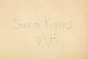 Sara Pines Abstract Composition Oil, 1975 (9842454397235)