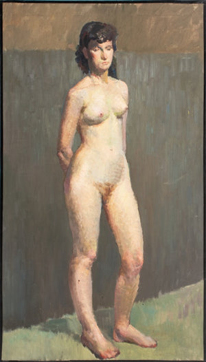 Jacobson Standing Nude Female Oil on Canvas (9738662478131)