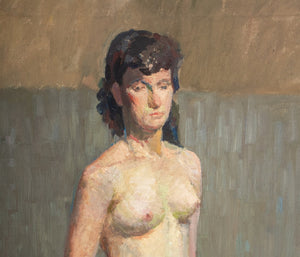 Jacobson Standing Nude Female Oil on Canvas (9738662478131)