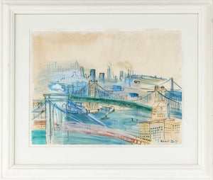 Raoul Dufy "Deux Ponts sur l'East River, New York"
