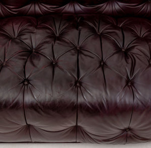 Chesterfield Burgundy Leather Button-Tufted Sofa (9814236135731)