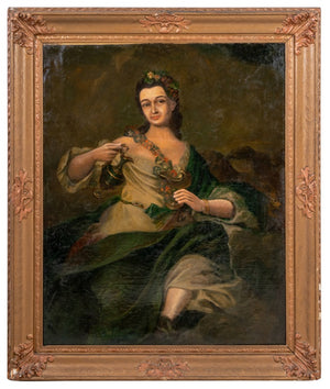 Spanish School Portrait of a Woman Oil on Canvas (9701574082867)