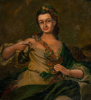 Spanish School Portrait of a Woman Oil on Canvas (9701574082867)