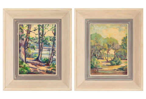 Hartwell Ayles Landscape Scenes Oil on Panel, 2