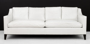 Modern White Leather Upholstered Large Sofa (9832547811635)