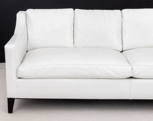 Modern White Leather Upholstered Large Sofa (9832547811635)