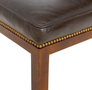 John Widdicomb Brown Leather Dining Chairs, 6 (9735493255475)