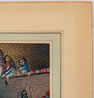 Paul Shimon "Three Hebrew Lads..." Gouache (9742386889011)