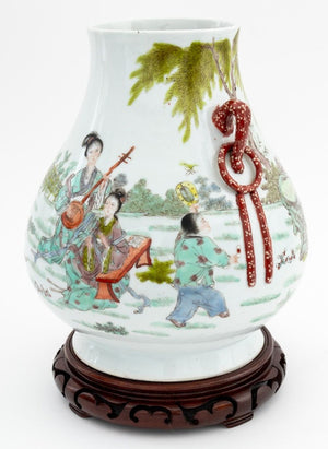 Chinese Famille Verte Porcelain Hu Vase (9775927198003)