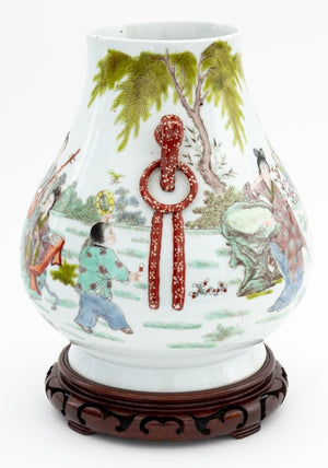 Chinese Famille Verte Porcelain Hu Vase (9775927198003)
