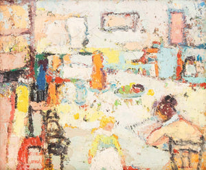 George Rene Sinicki Interior Scene Oil on Canvas (9858738192691)