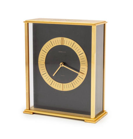 Tiffany & Co. Brass Mantel Clock