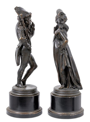 Vital Dubrey "Dandies" Patinated Bronzes, Pair (9814279618867)