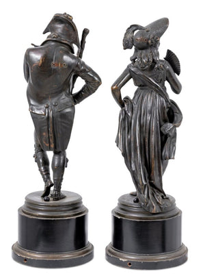 Vital Dubrey "Dandies" Patinated Bronzes, Pair (9814279618867)
