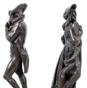 Vital Dubrey "Dandies" Patinated Bronzes, Pair (9814279618867)