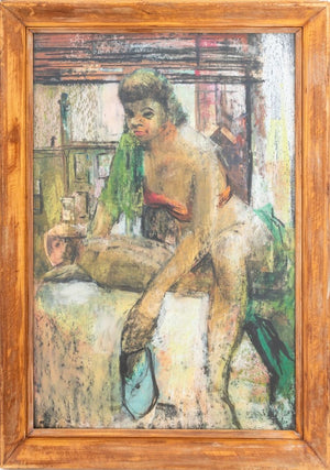 Charles H. Kroger Seated Female Figure Oil, 1953