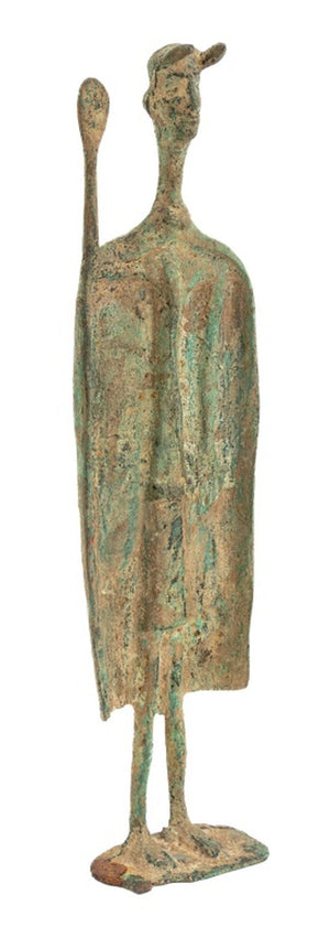 Italian Horned Figure Verdigris Patinated Bronze (9769854992691)