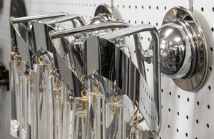 Mod Style Two-Light Crystal-Hung Sconces, Pair (9735526383923)