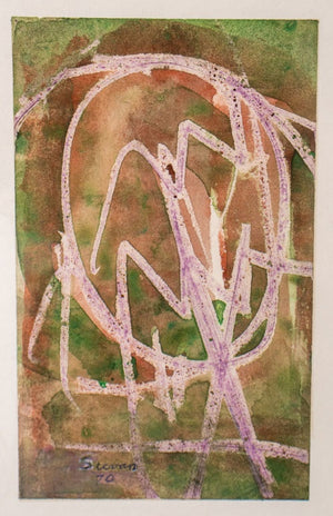 Maurice Sievan "Inclined" Mixed Media, 1970 (9846885744947)