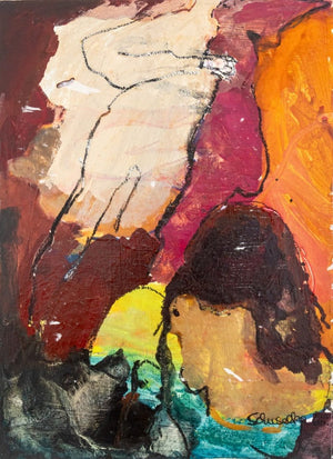 Elfi Schuselka Abstract Figure Acrylic, 1965 (9891664888115)