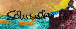 Elfi Schuselka Abstract Figure Acrylic, 1965 (9891664888115)