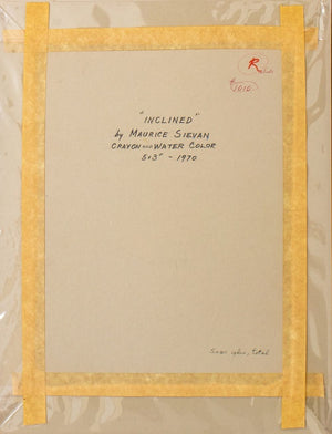 Maurice Sievan "Inclined" Mixed Media, 1970 (9846885744947)
