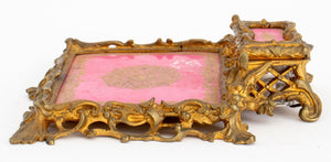 Rococo Style Porcelain & Gilt Bronze Inkwell (9736671723827)