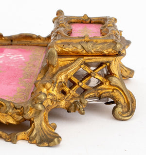 Rococo Style Porcelain & Gilt Bronze Inkwell (9736671723827)