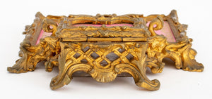 Rococo Style Porcelain & Gilt Bronze Inkwell (9736671723827)