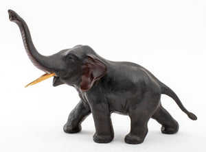 Elephant Patinated Bronze Sculpture (9751680057651)