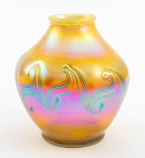 Louis Comfort Tiffany Reactive Blown Glass Vase (9737476145459)