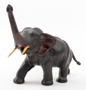 Elephant Patinated Bronze Sculpture (9751680057651)