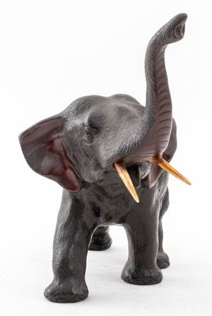 Elephant Patinated Bronze Sculpture (9751680057651)