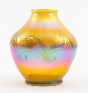 Louis Comfort Tiffany Reactive Blown Glass Vase (9737476145459)