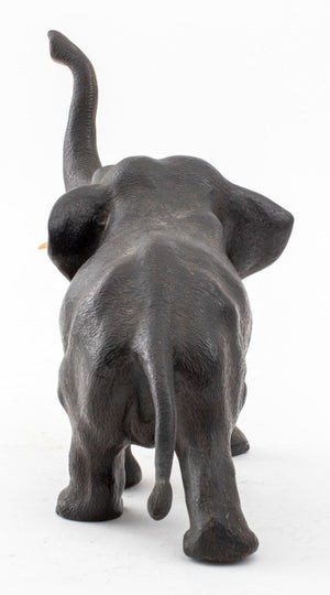 Elephant Patinated Bronze Sculpture (9751680057651)