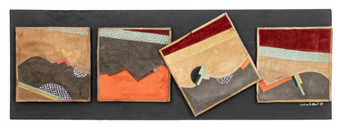 Giorgio Saporiti Leather Patchwork Tapestry, 1991