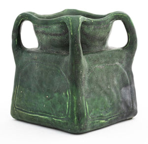 Arts and Crafts Matte Green Pottery Vase (9742195622195)