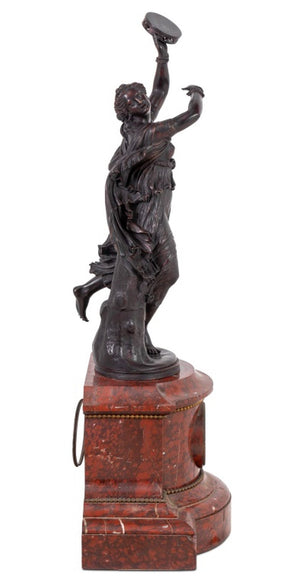 Jean Clesinger "Zingara" Bronze & Marble Clock (9814297346355)