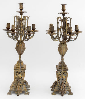Renaissance Revival 6-Branch Candelabra, Pair (9776024781107)