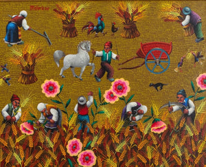 Ljubomir Milinkov "Le Moissonnier" Oil on Board (9742472184115)