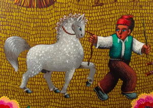 Ljubomir Milinkov "Le Moissonnier" Oil on Board (9742472184115)