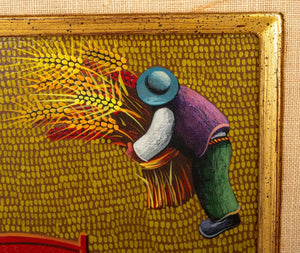 Ljubomir Milinkov "Le Moissonnier" Oil on Board (9742472184115)