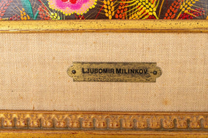 Ljubomir Milinkov "Le Moissonnier" Oil on Board (9742472184115)
