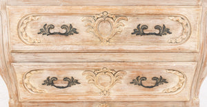 French Provincial Style Bombe Two Drawer Chest (8920555684147)
