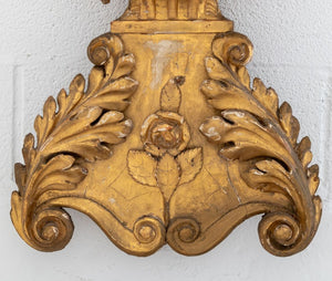 Baroque Style Giltwood Candelabra Sconces, Pair (9776035103027)