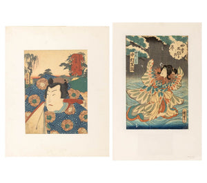 Japanese School Kabuki Actor Woodblock Prints, 2